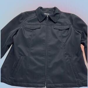 NY & COMPANY Women’s XL Black Soft Shell Bomber Style Jacket